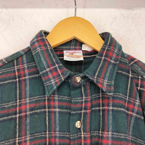 プレンティス Prentiss USA製 フラップポケット チェック コットンネルシャツ メンズ JPN:M